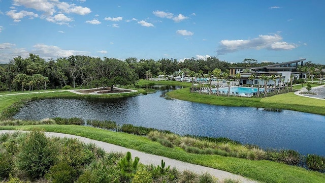 view of water feature