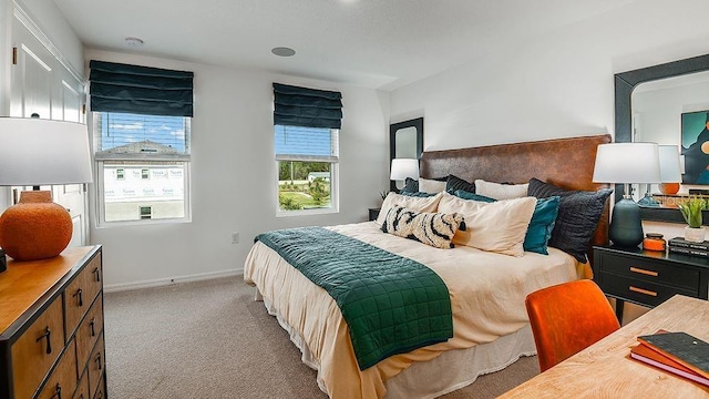 view of carpeted bedroom