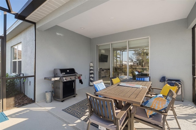 view of patio featuring area for grilling