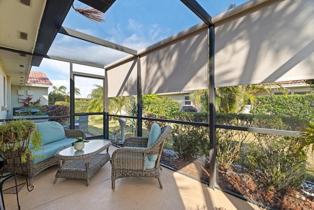 view of sunroom