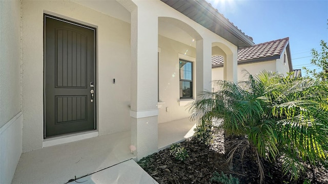 view of doorway to property