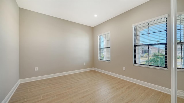 empty room featuring light hardwood / wood-style flooring