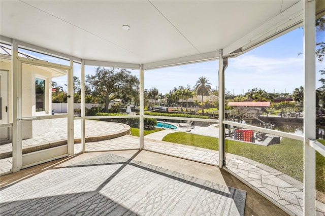 view of sunroom