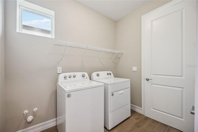 laundry room with washer and dryer