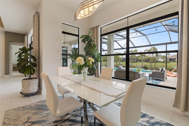 dining area featuring plenty of natural light