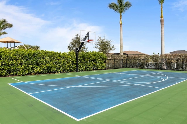 view of basketball court