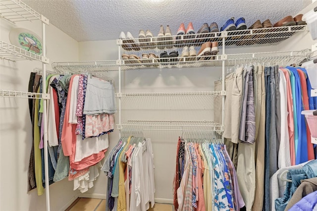 view of walk in closet