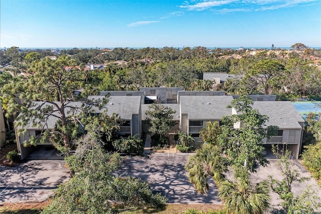 aerial view featuring a residential view