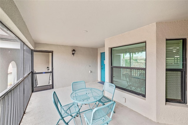 view of sunroom