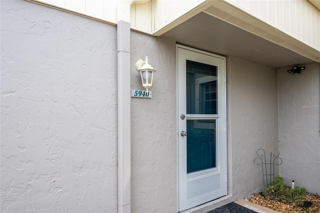 view of doorway to property