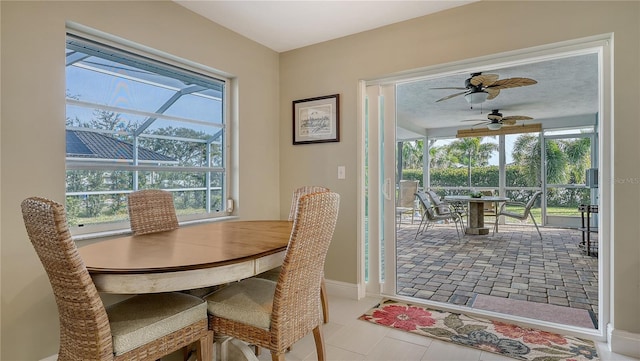 dining room with a healthy amount of sunlight