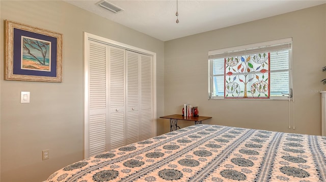 bedroom with a closet