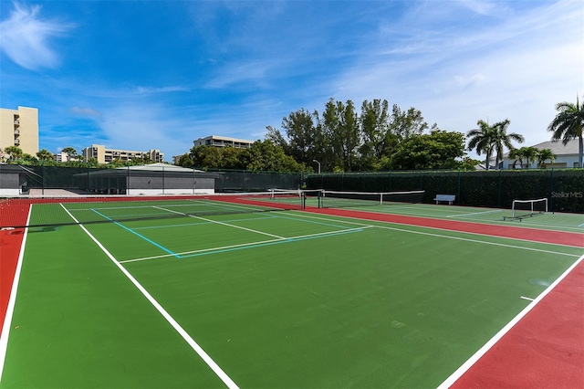 view of sport court featuring basketball court