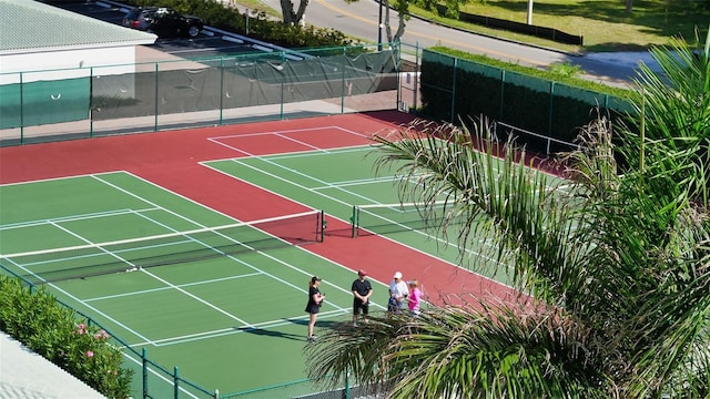 view of tennis court