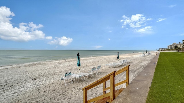 property view of water with a view of the beach