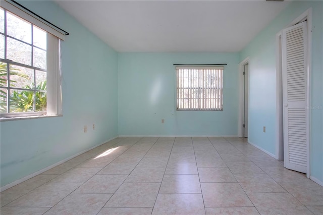 unfurnished bedroom featuring light tile patterned floors