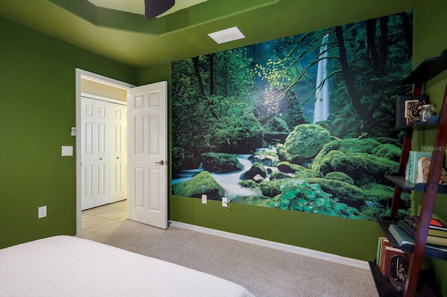 view of tiled bedroom