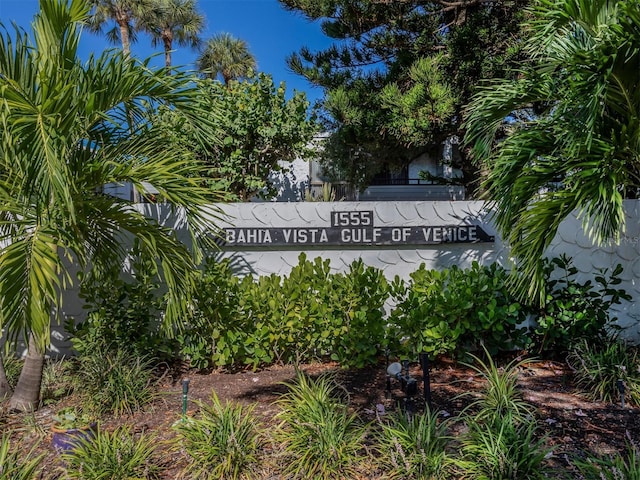 view of community sign