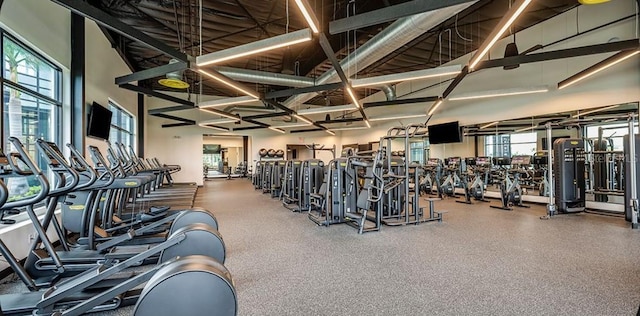 view of workout area