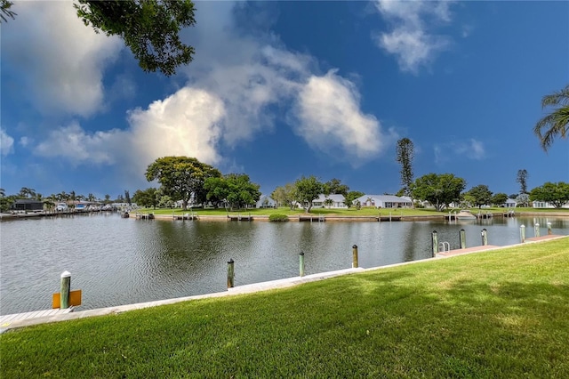 water view with a dock