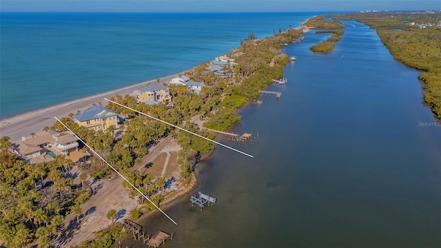 777 N Manasota Key Rd, Englewood, FL 34223 - aerial view of property and surrounding area with a large body of water