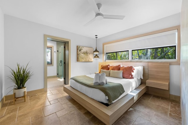 bedroom with ceiling fan