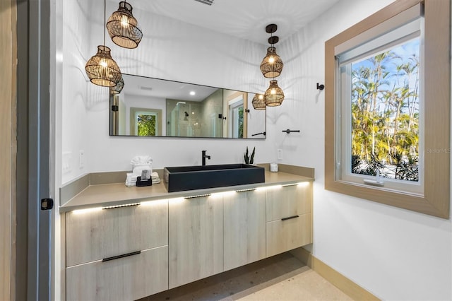 bathroom with vanity