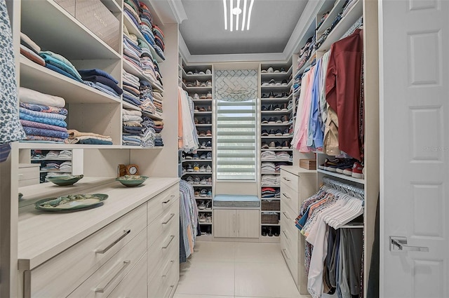 8261 Grande Shores Dr, Sarasota, FL 34240 - spacious closet featuring light tile patterned flooring