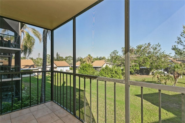 unfurnished sunroom with plenty of natural light