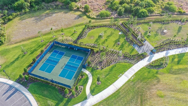 bird's eye view with a rural view