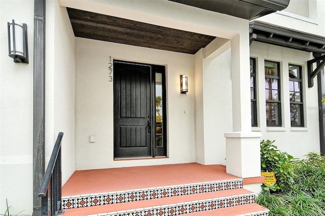 view of doorway to property