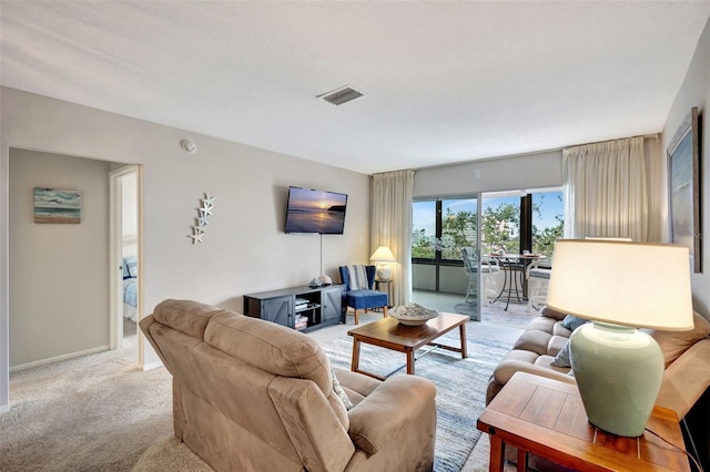 view of carpeted living room