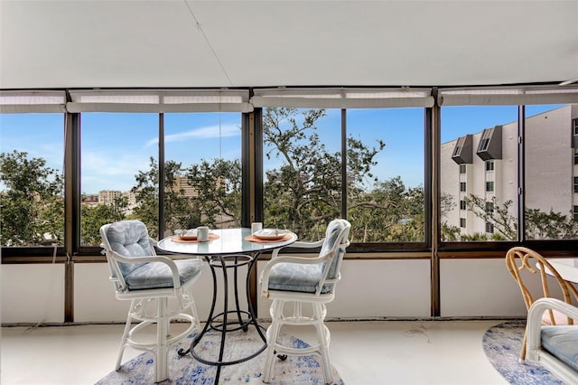 view of sunroom / solarium