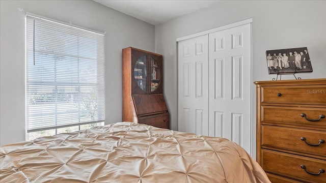 bedroom featuring a closet