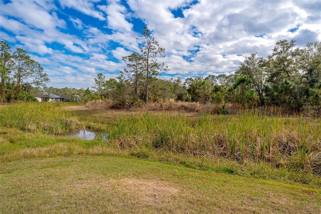 view of yard featuring a water view