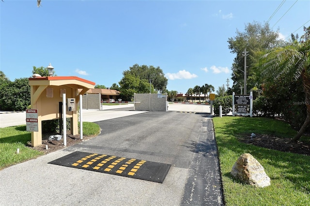 view of street with a gate