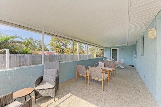 view of sunroom