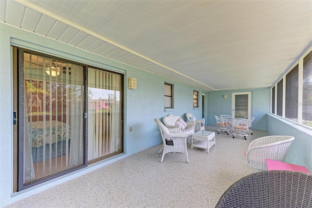 view of sunroom