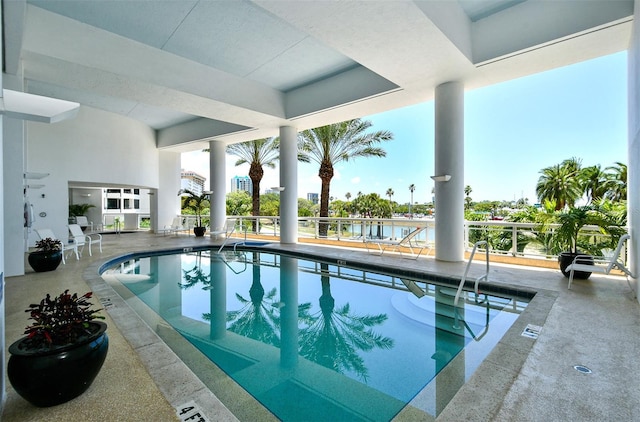 view of pool with a patio