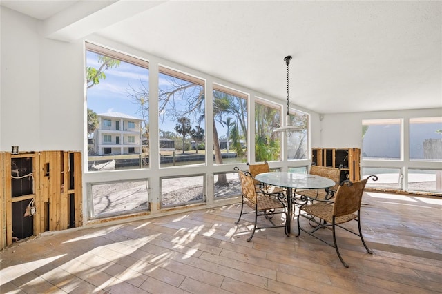 view of sunroom