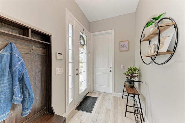 entrance foyer featuring light hardwood / wood-style floors