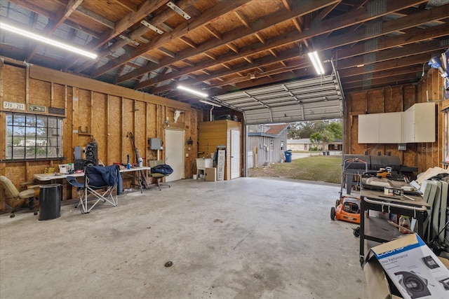 garage featuring sink