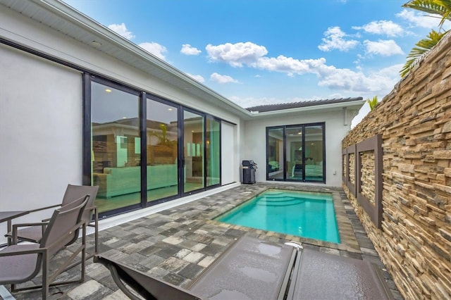 view of pool with a patio area