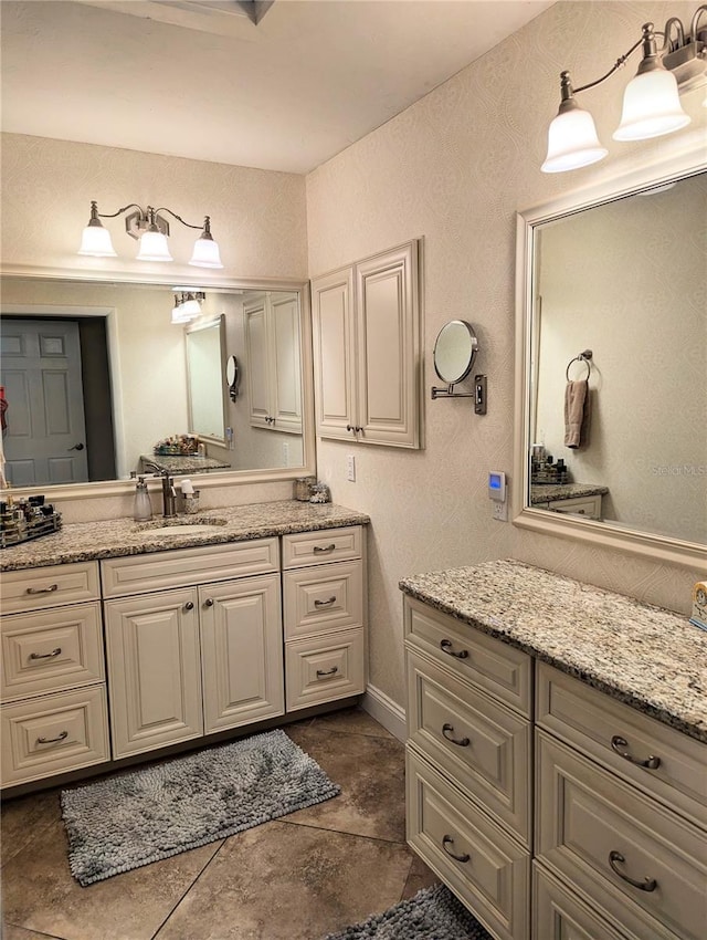 bathroom with vanity