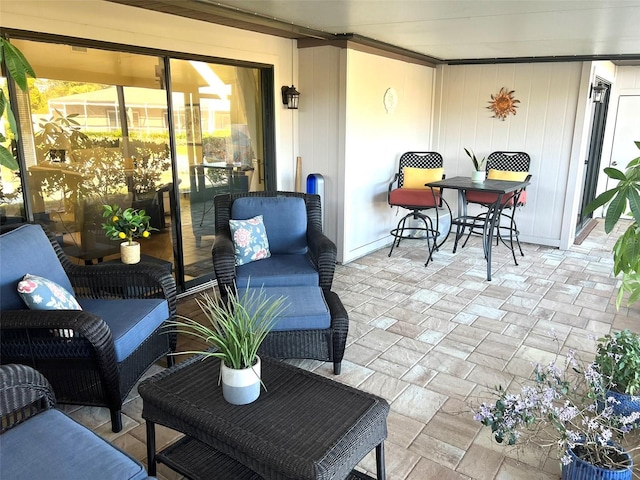 view of patio / terrace with an outdoor hangout area