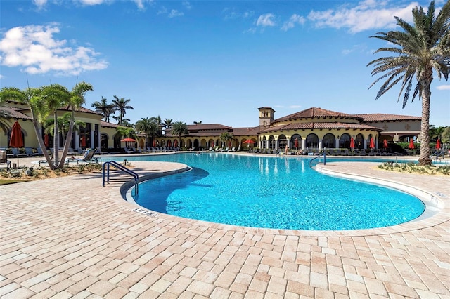 view of pool with a patio