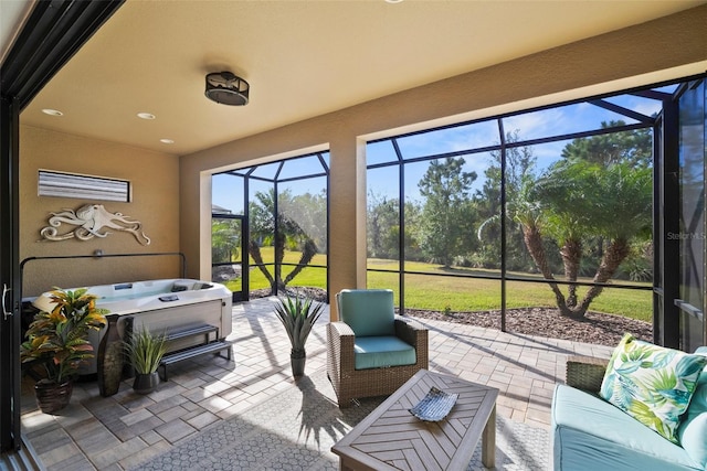 view of sunroom