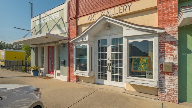 entrance to property with french doors