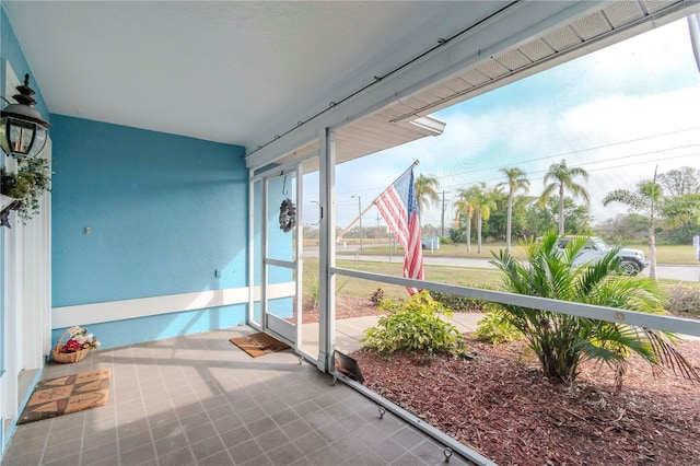 view of sunroom