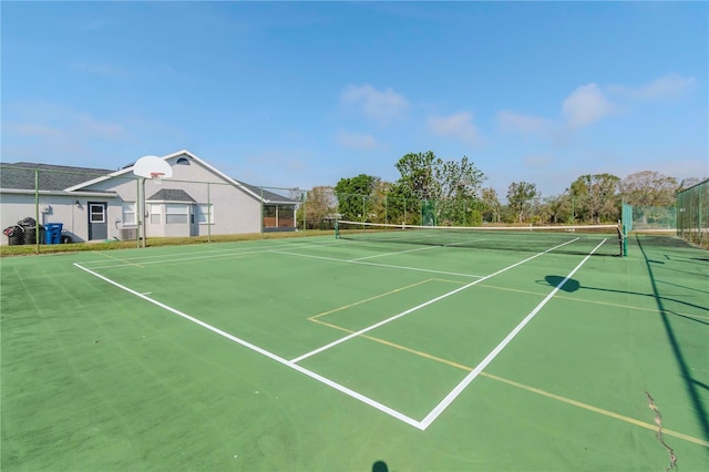 view of tennis court